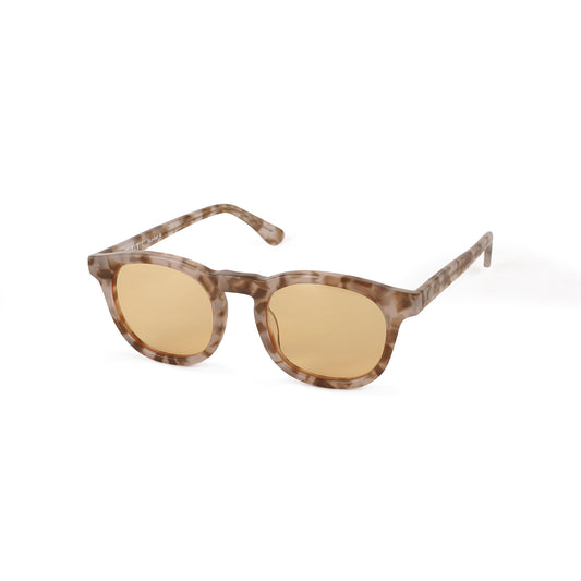 Unisex-Sonnenbrille mit hellem Gestell und gelben Gläsern – italienisches Acetat, 100% UV-Schutz, stilvolles Accessoire für Damen und Herren von Balibay
