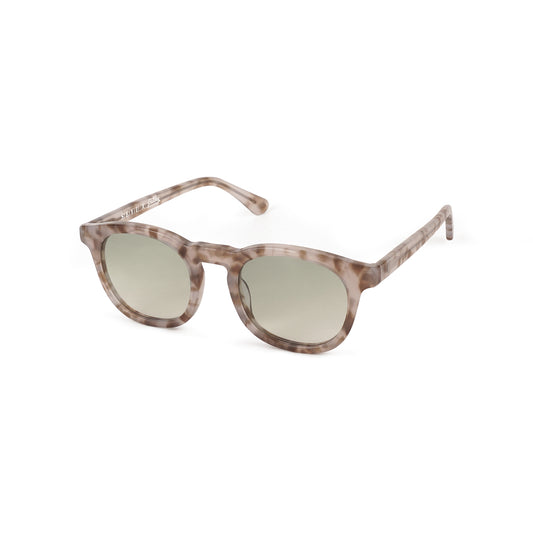 Unisex-Sonnenbrille mit hellem Gestell und grünen Gläsern – italienisches Acetat, 100% UV-Schutz, stilvolles Accessoire für Damen und Herren von Balibay