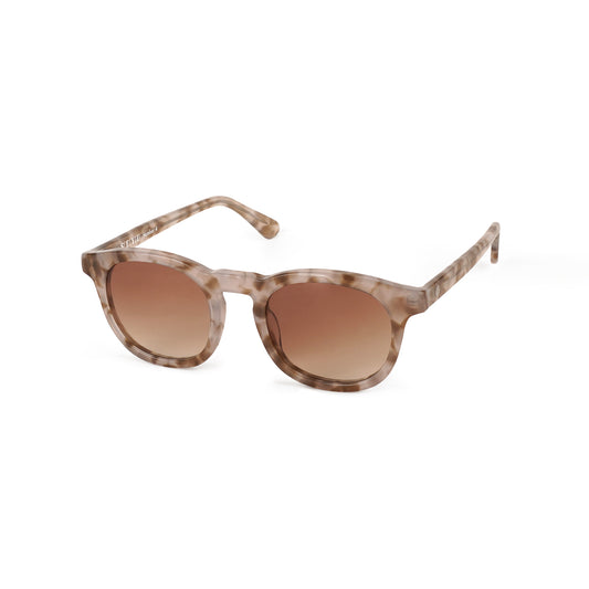 Unisex-Sonnenbrille mit hellem Gestell und hellbraunen Gläsern – italienisches Acetat, stilvolles Accessoire für Damen und Herren von Balibay