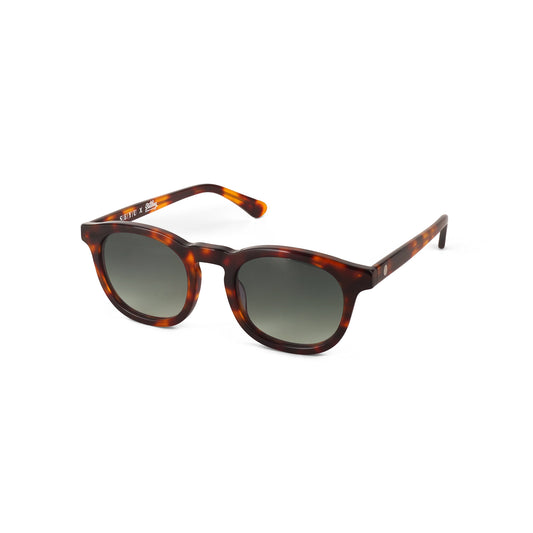 Unisex-Sonnenbrille mit braunem Gestell und grünen Gläsern – italienisches Acetat, 100% UV-Schutz, stilvolles Accessoire für Damen und Herren von Balibay
