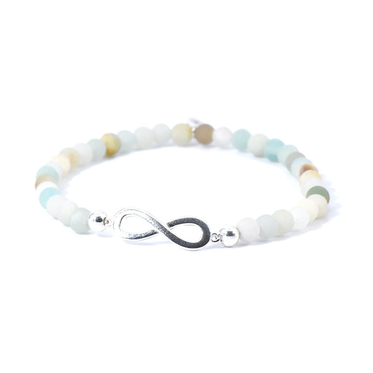 Amabel Damen Armband mit matten Amazonit & Silber 