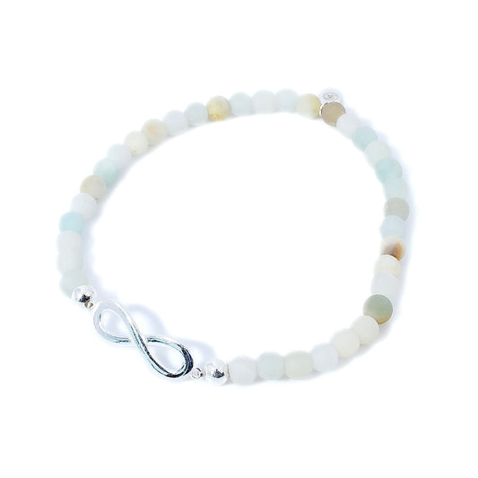 Amabel Damen Armband mit matten Amazonit & Silber  von Balibay