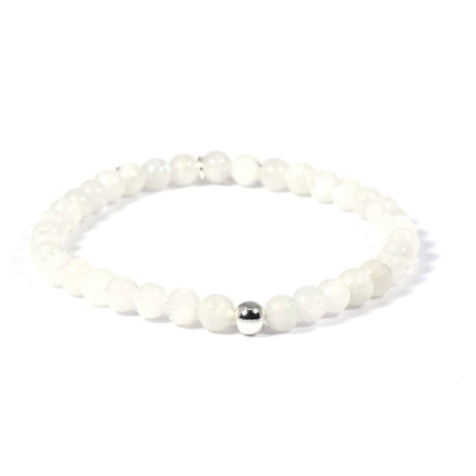 Melania Damen Armband mit Mondsteinen und 925 Silber