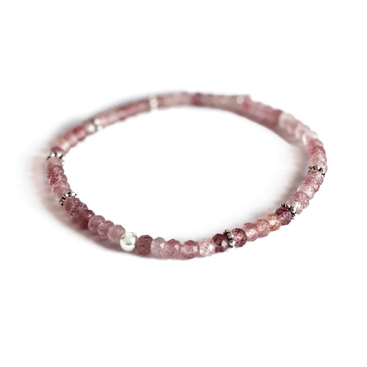 Edelsteinschmuck - Sheyka Damen Armband mit Bergkristallen & 925 Silber